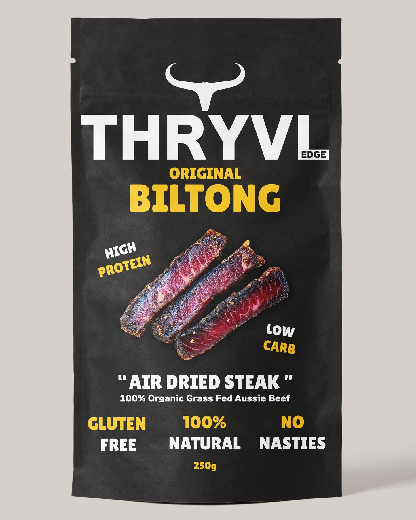 Original Biltong, High Protein and Low Carb, 100% Natural Ingredients